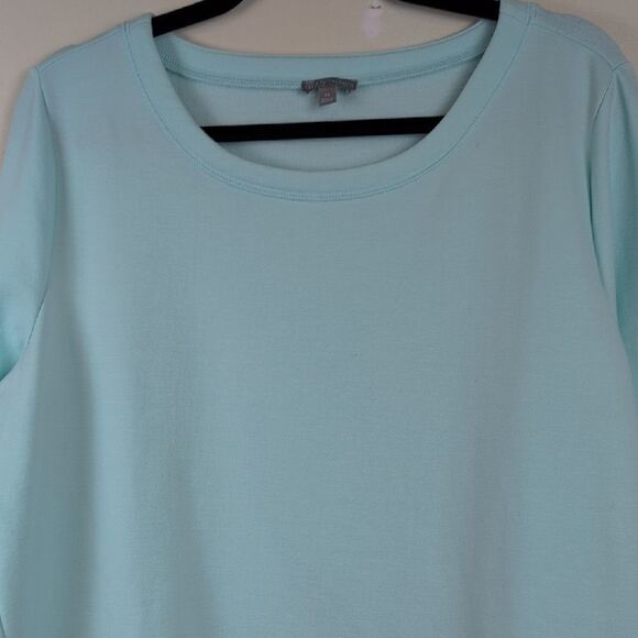 Talbots T by Talbots Plus Size Featherweight Terry Crewneck Pullover Top - Picture 4 of 10